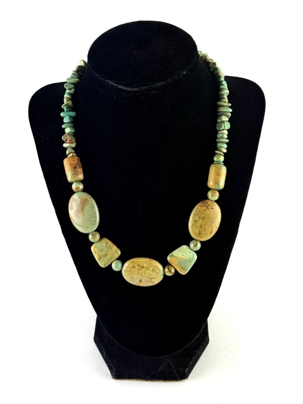 Jay King "Mine Finds"~DTR~Sterling Silver TURQUOISE Statement Necklace~18-21"